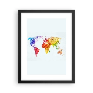 Poster in cornice nera - Tutti i colori del mondo - 30x40 cm