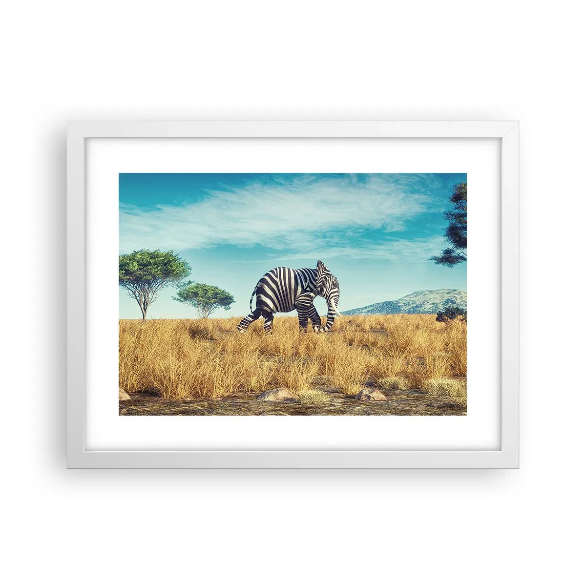 Poster in cornice bianca - Il grigio non è più di moda - 40x30 cm