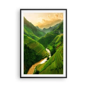 Poster in cornice nera - Valle del Vietnam - 61x91 cm