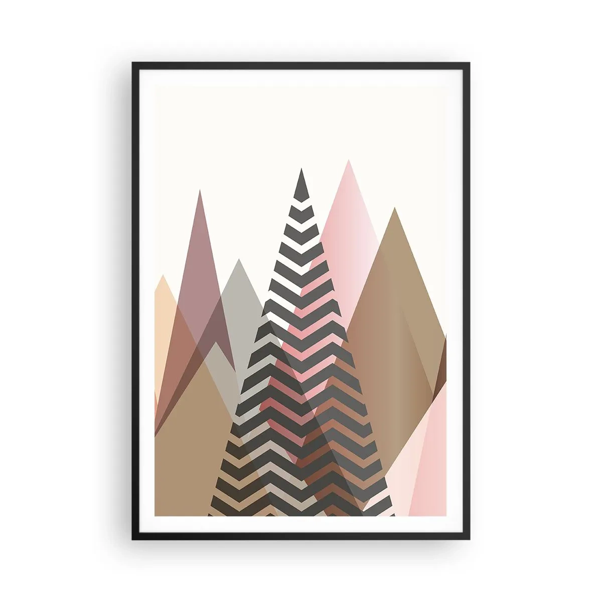 Poster in cornice nera - Vista piramidale - 70x100 cm