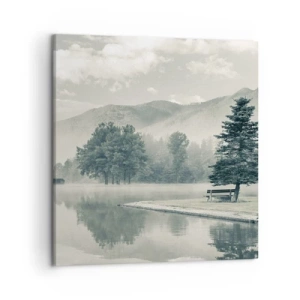 Quadro su tela - Stampe su Tela - Il lago dorme ancora - 50x50 cm