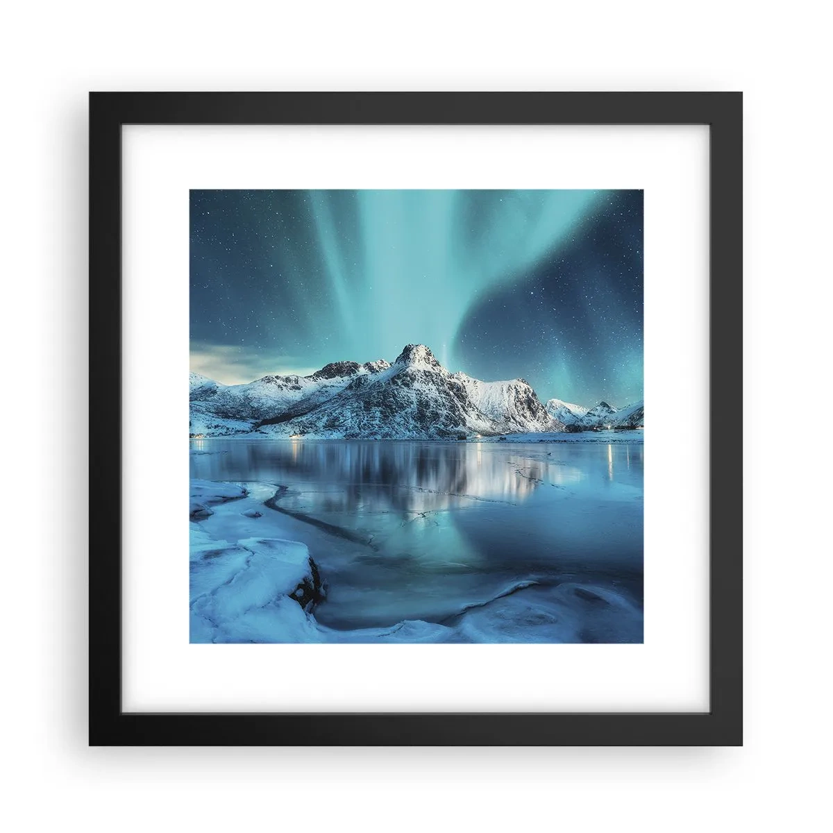 Poster in cornice nera - Notte di luce - 30x30 cm