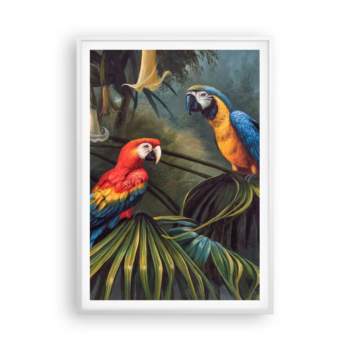 Poster in cornice bianca - Romanticità ai tropici - 70x100 cm