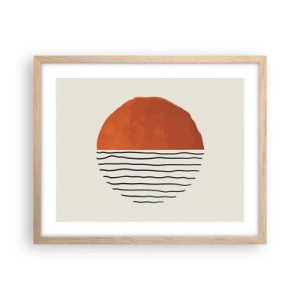 Poster in cornice rovere chiaro - Atmosfera giapponese - 50x40 cm