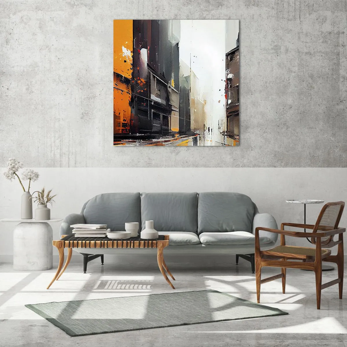 Quadro su vetro - Un giorno di pioggia - 40x40 cm