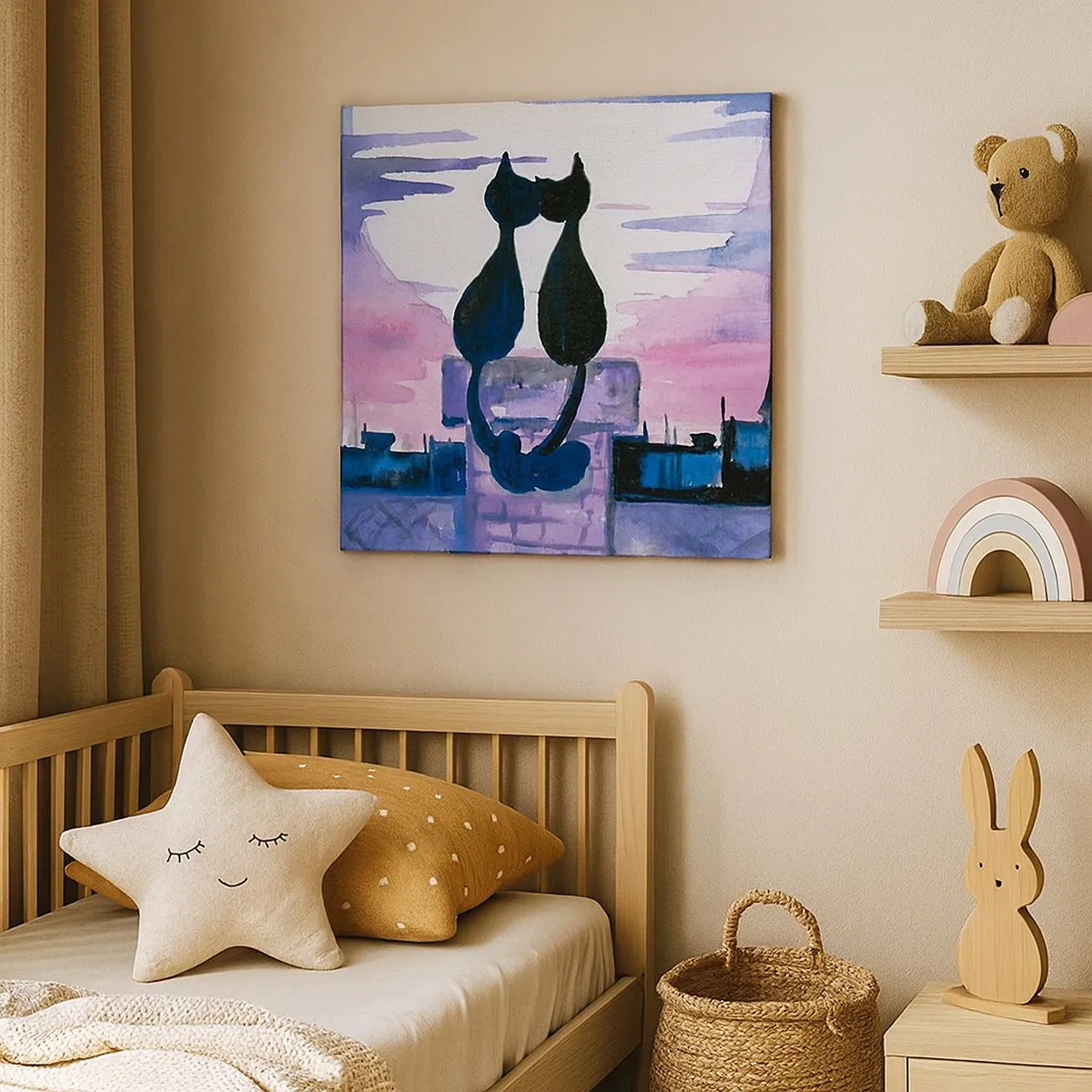 Quadro su tela - Stampe su Tela - Appuntamento sotto la luna - 30x30 cm