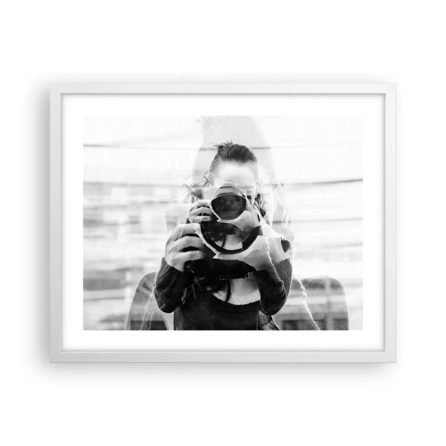 Poster in cornice bianca - Il creatore e il materiale - 50x40 cm