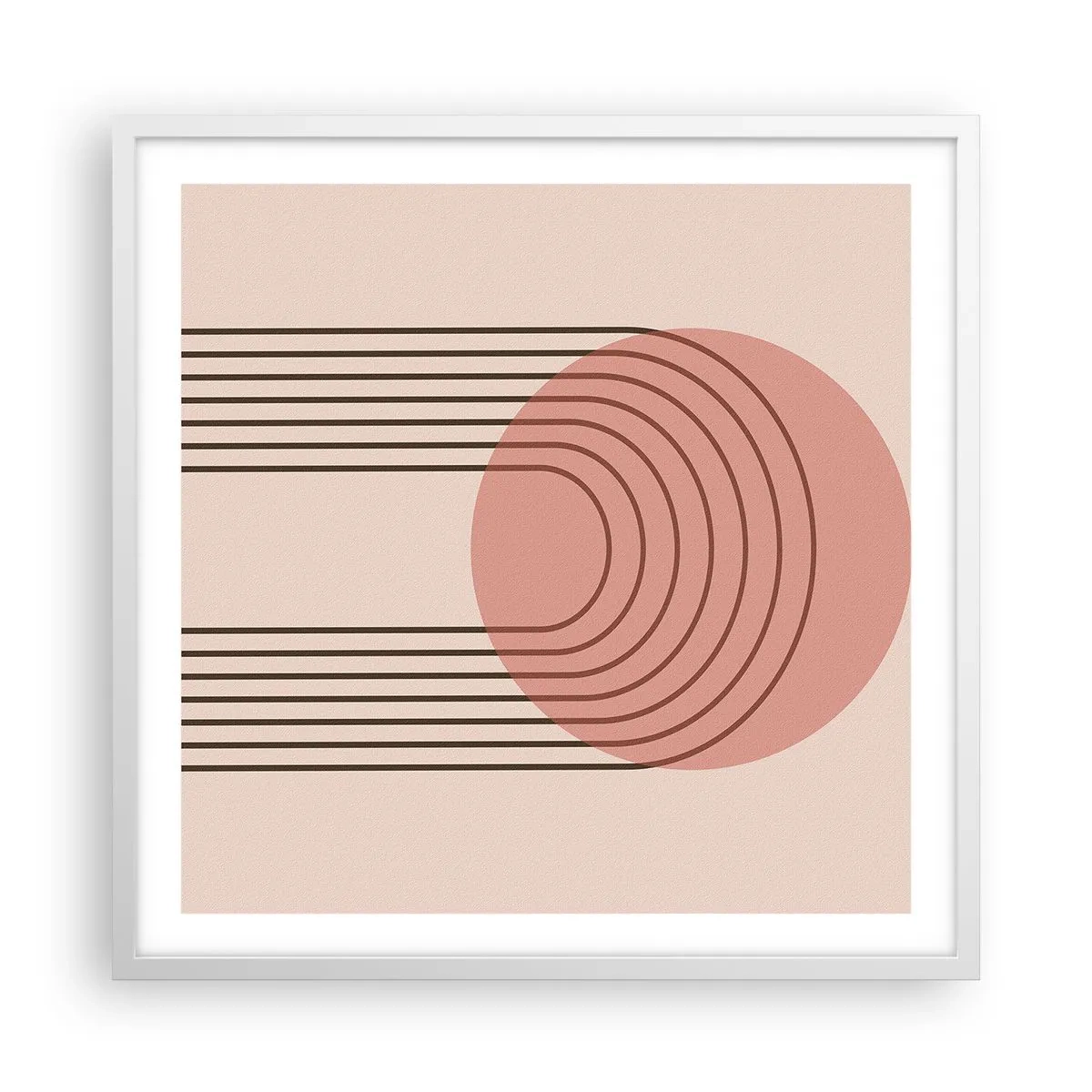 Poster in cornice bianca - Attrazione irresistibile - 60x60 cm