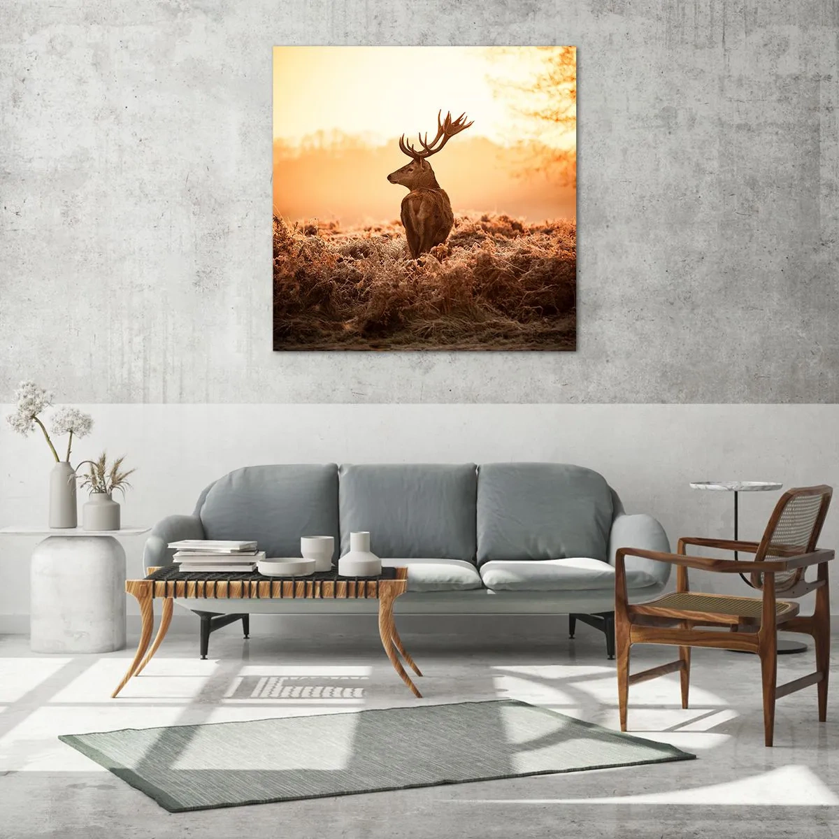 Quadro su vetro - Il signore sulle sue terre - 70x70 cm