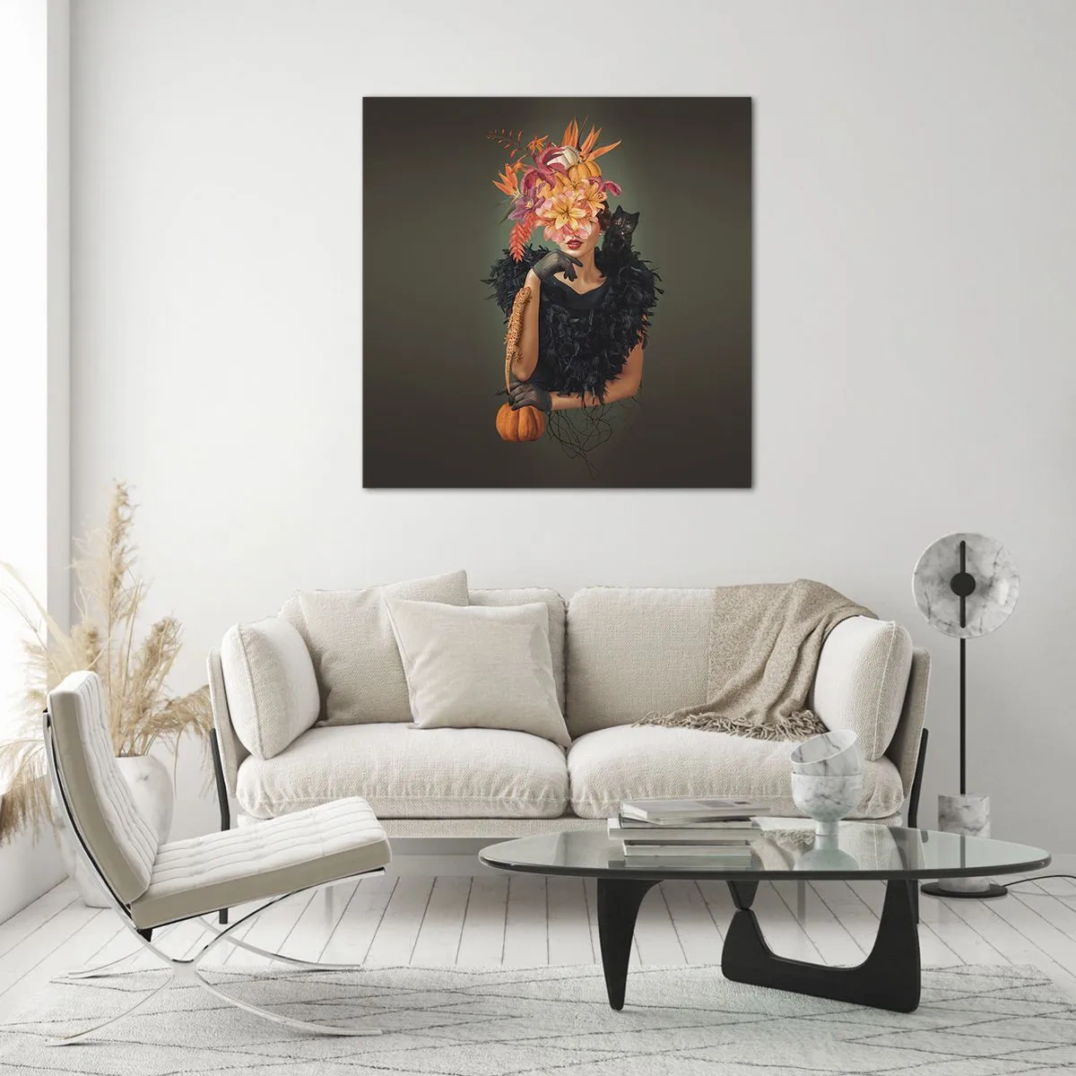 Quadro su vetro - L'incantesimo della strega - 50x50 cm