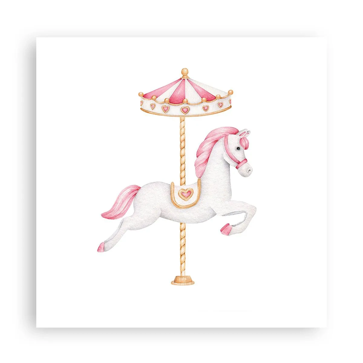 Poster - Partito al galoppo. - 60x60 cm