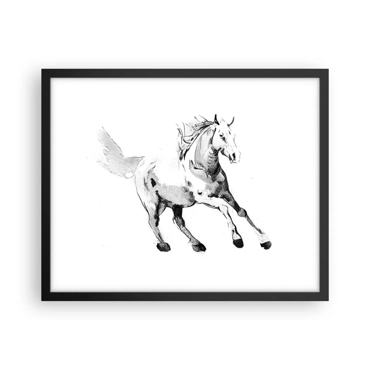 Poster in cornice nera - Anima indomabile - 50x40 cm