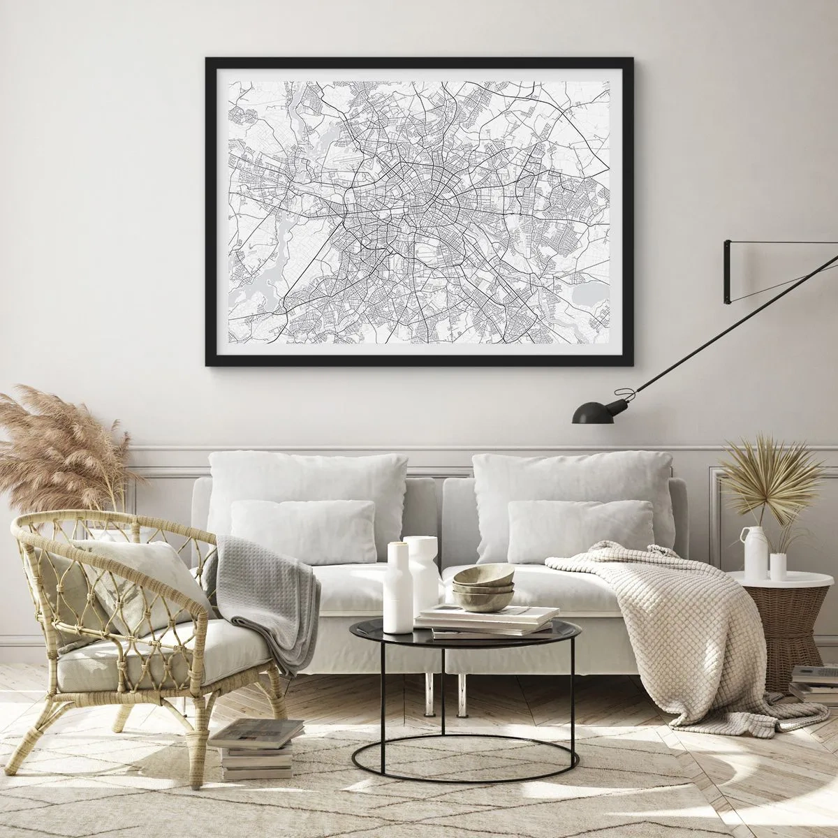Poster in cornice nera - Il fiore di Berlino - 91x61 cm