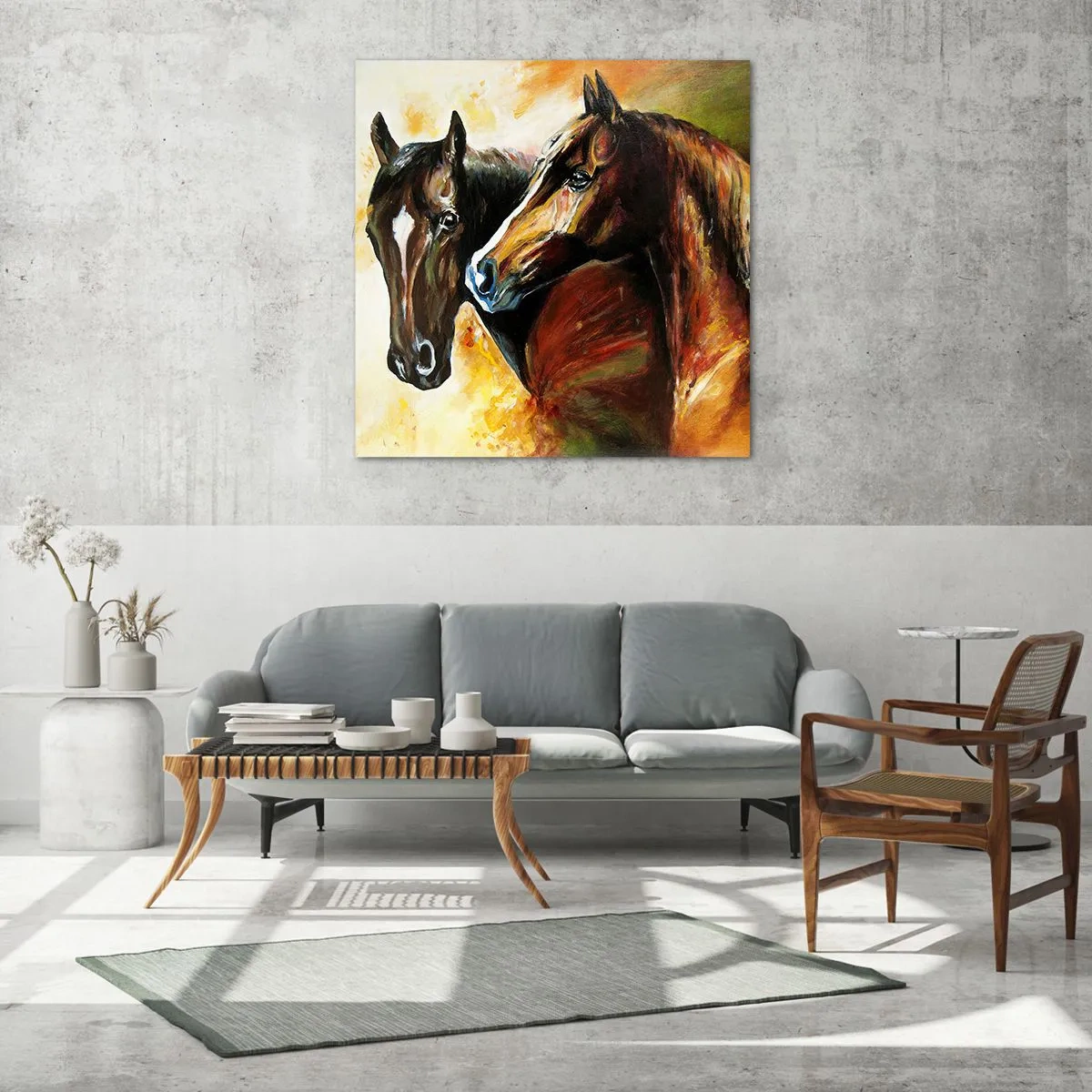 Quadro su vetro - Due volte più grazia - 40x40 cm