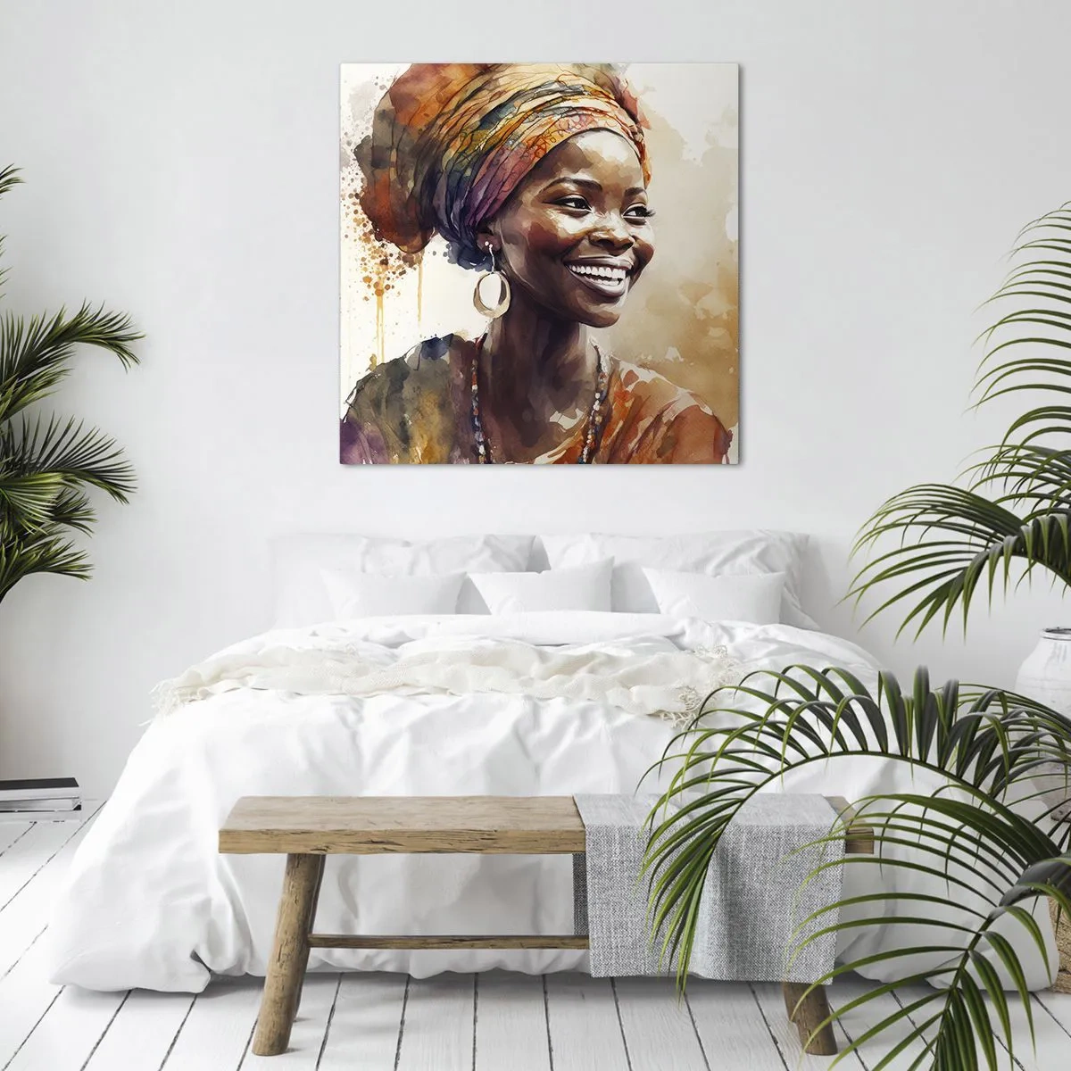 Quadro su tela - Stampe su Tela - Regina africana - 60x60 cm