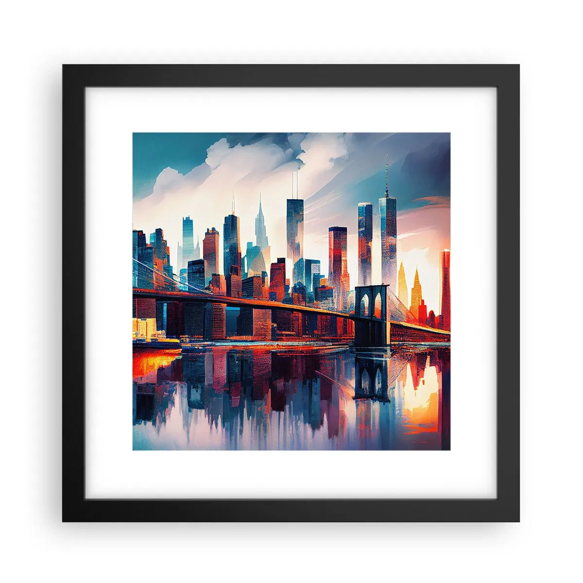 Poster in cornice nera - Una New York spettacolare - 30x30 cm
