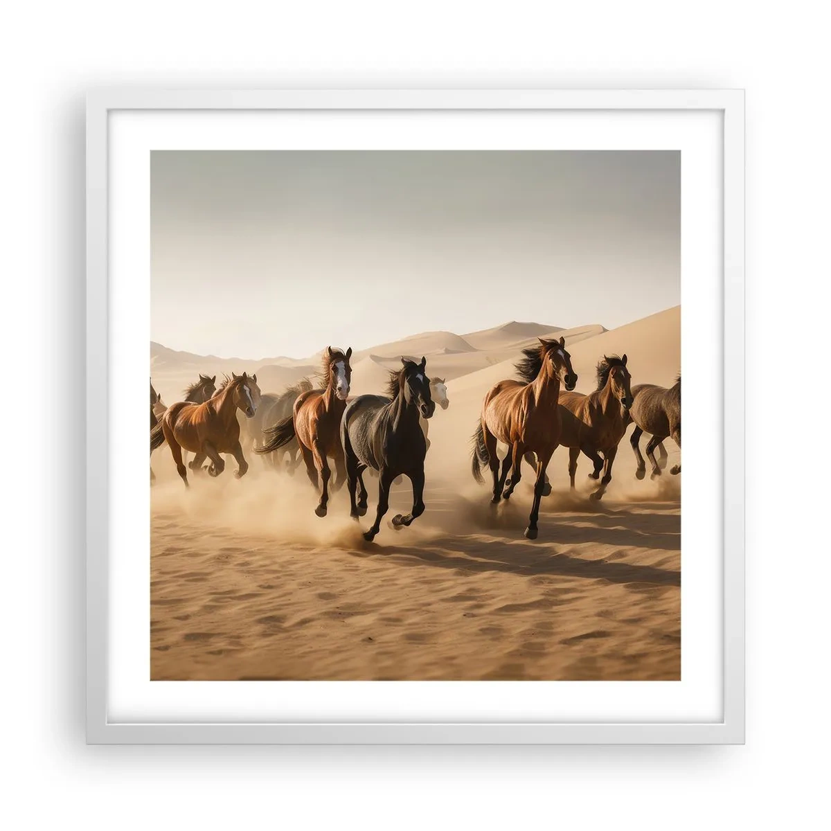 Poster in cornice bianca - Liberi come il vento - 50x50 cm