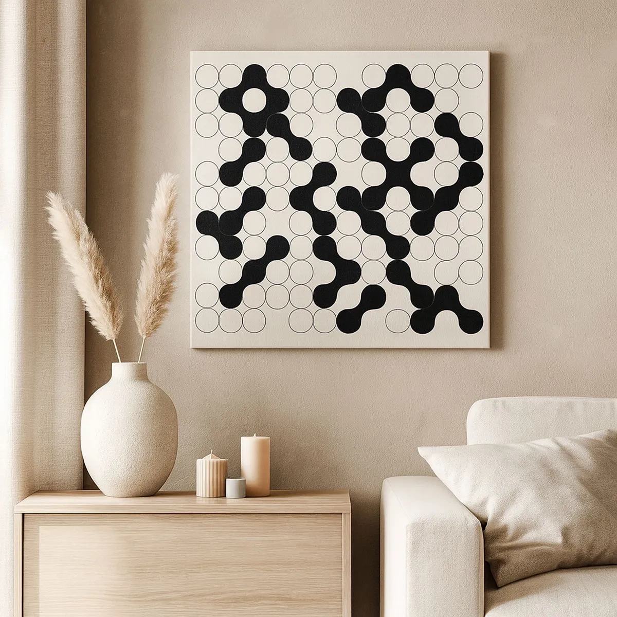 Quadro su tela - Stampe su Tela - Gioco cinese: variazione - 30x30 cm