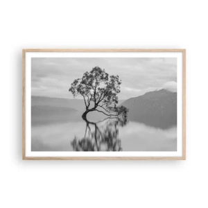 Poster in cornice rovere chiaro - C'è un paese così - 91x61 cm