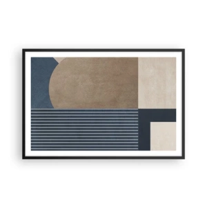 Poster in cornice nera - Composizione di semplicità e rotondità - 91x61 cm