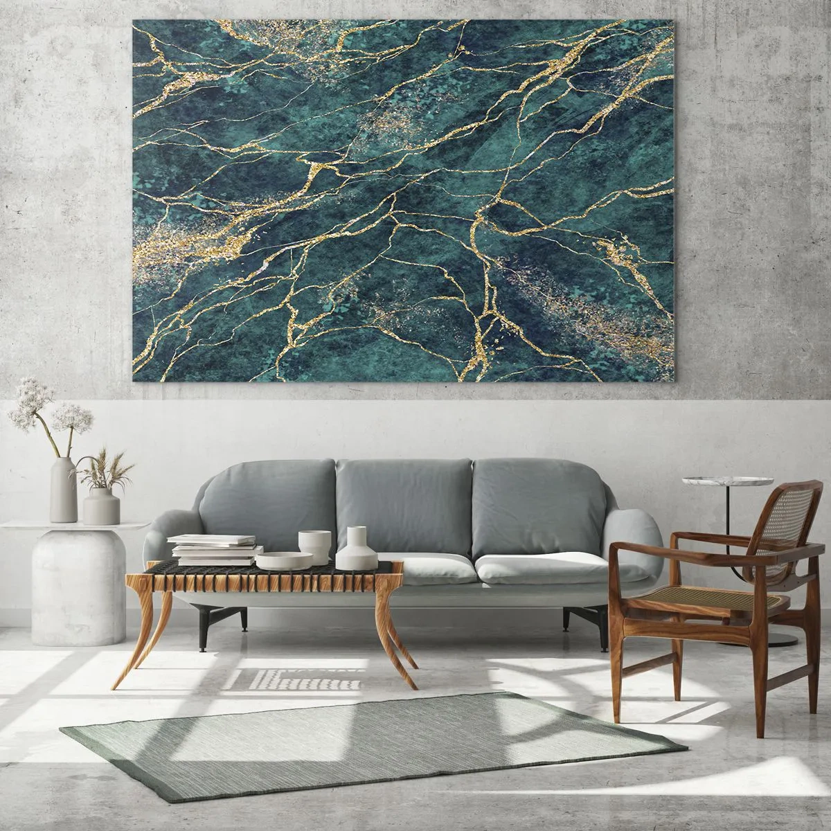 Quadro su vetro - La vena d'oro - 90x30 cm