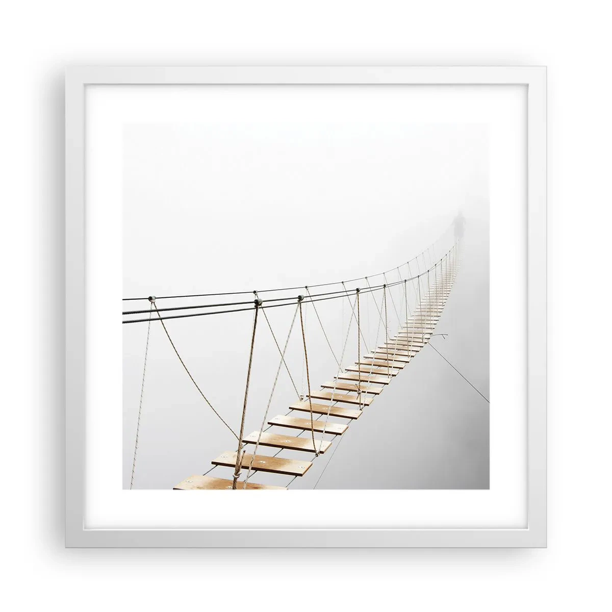 Poster in cornice bianca - Dove ti porta? - 40x40 cm