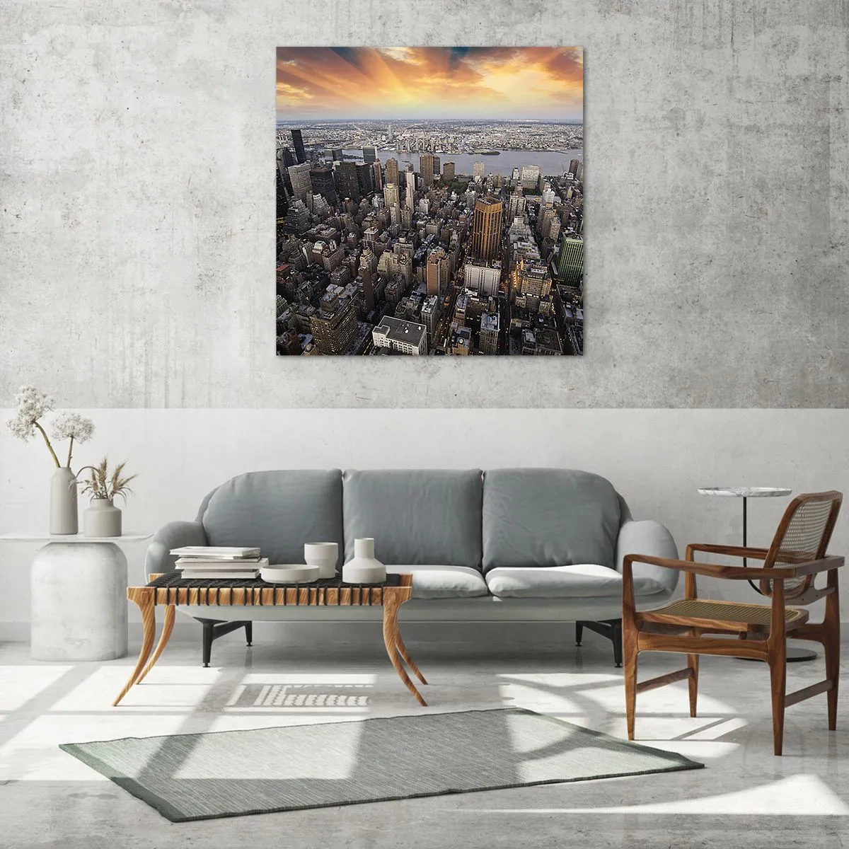 Quadro su vetro - Il cuore pulsante dei nostri tempi - 30x30 cm