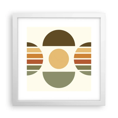 Poster in cornice bianca - Nei colori della terra - 30x30 cm