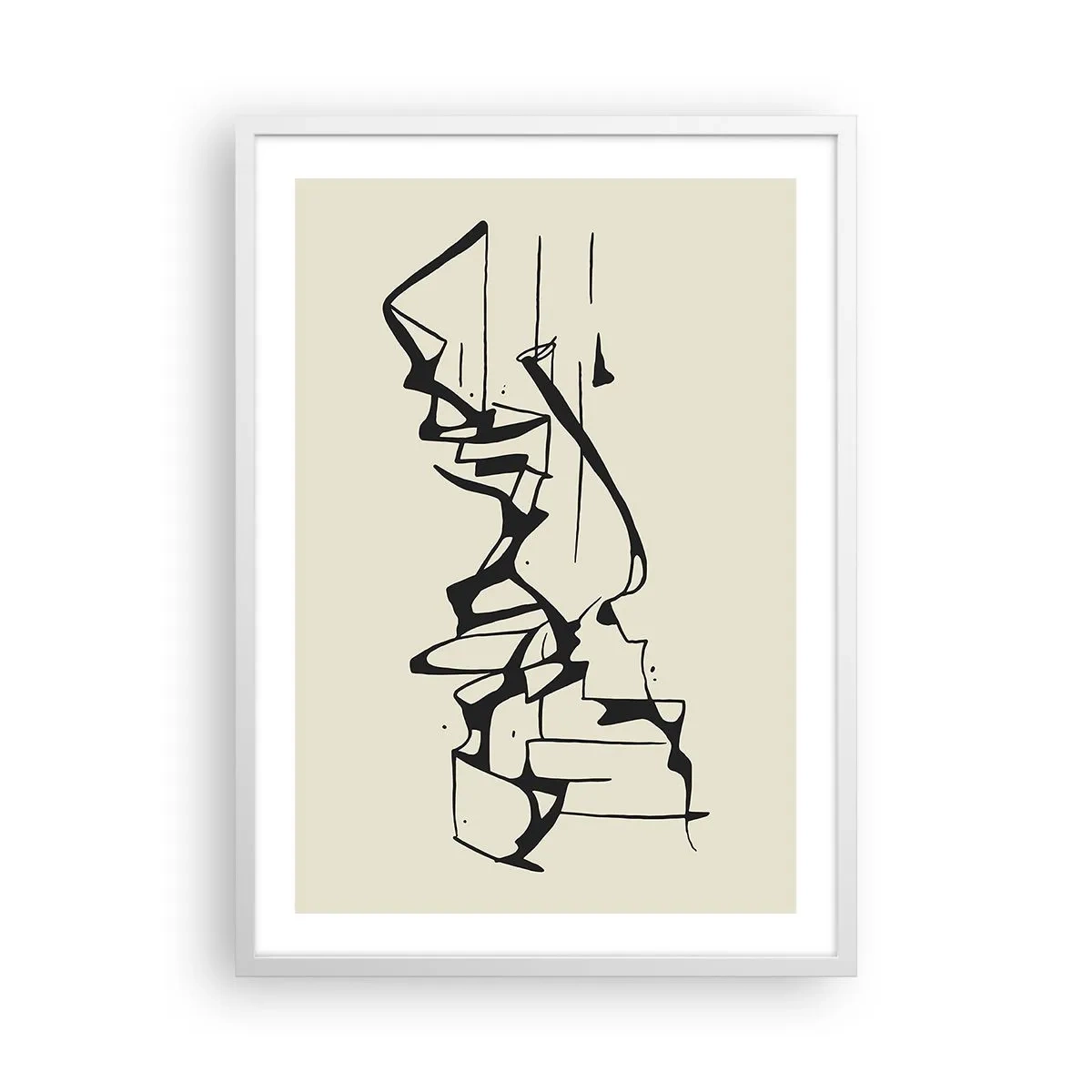 Poster in cornice bianca - Forse è un paesaggio - 50x70 cm