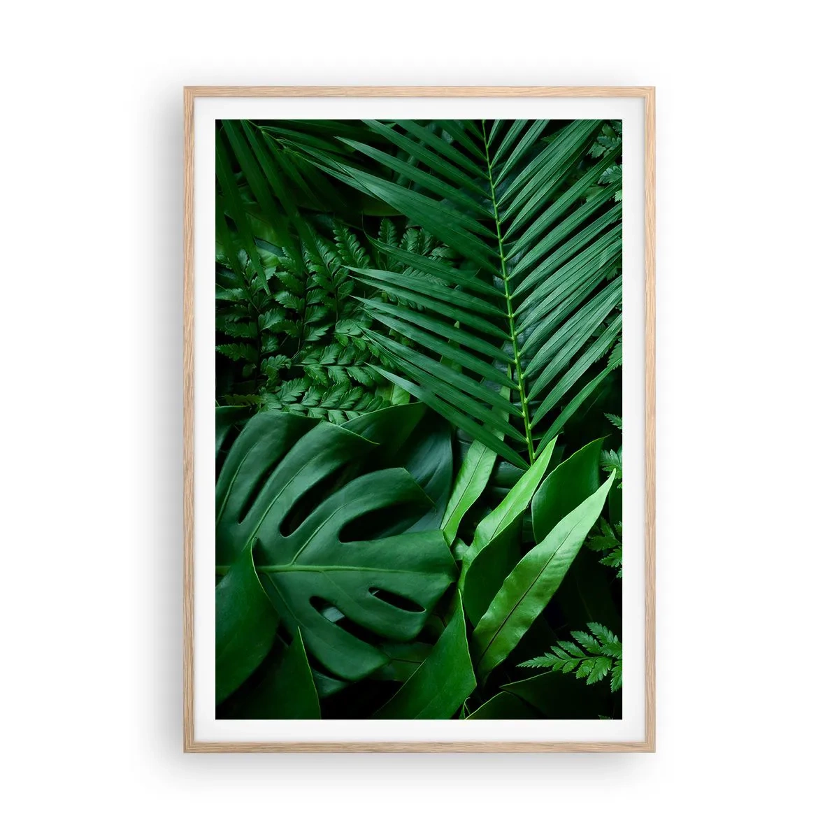 Poster in cornice rovere chiaro - Avvolti nel verde - 70x100 cm