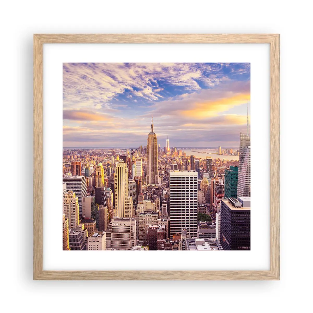 Poster in cornice rovere chiaro - Toccando le nuvole - 40x40 cm