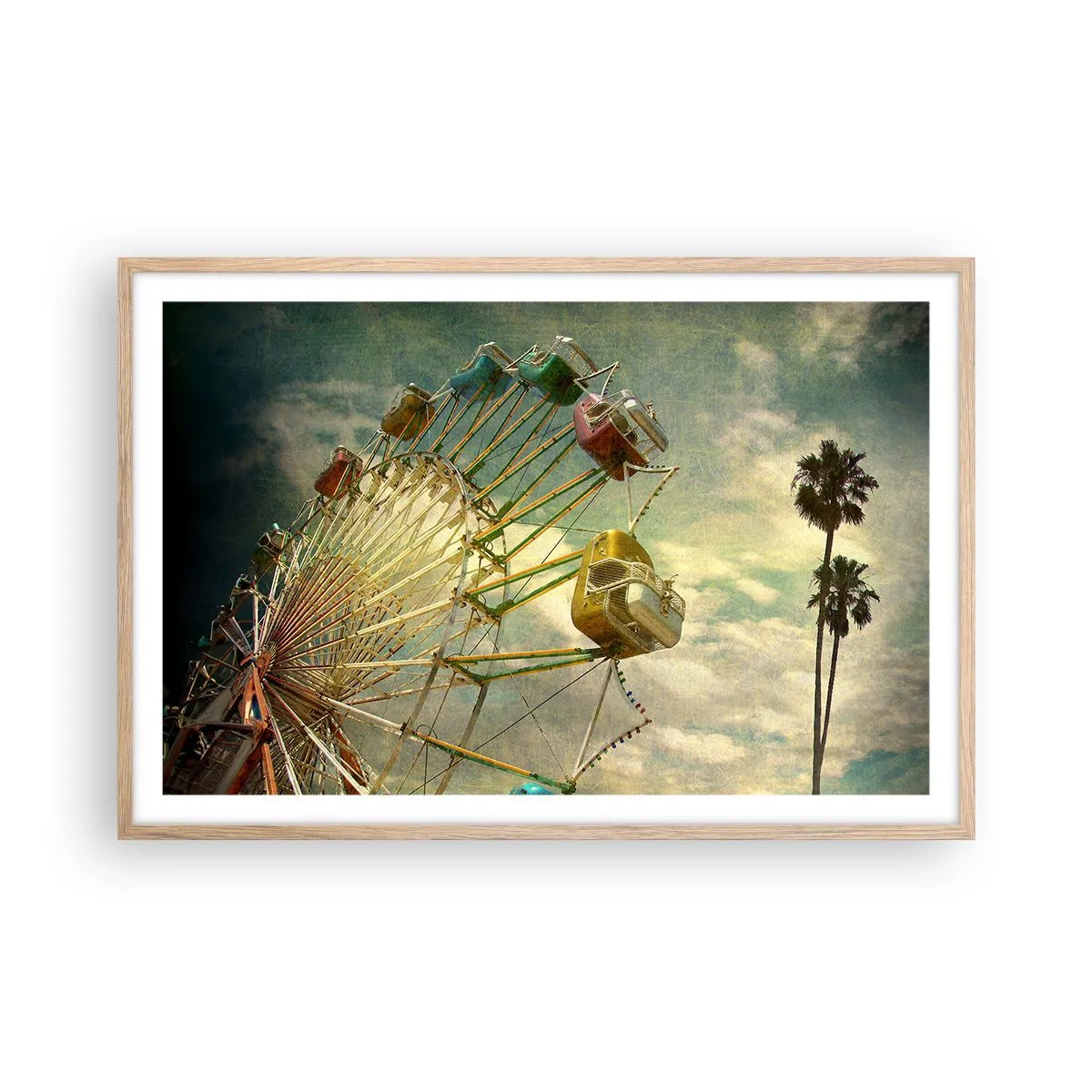 Poster in cornice rovere chiaro - Il divertimento comincia... - 91x61 cm