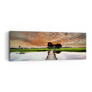 Quadro su tela - Stampe su Tela - Allarga le braccia, respira  - 90x30 cm