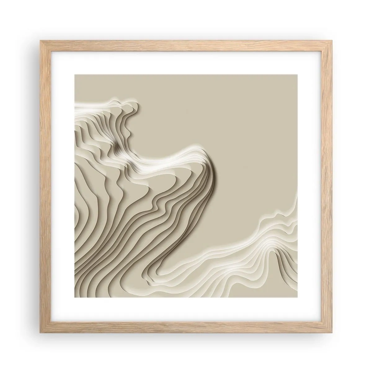 Poster in cornice rovere chiaro - La topografia dell'arte - 40x40 cm