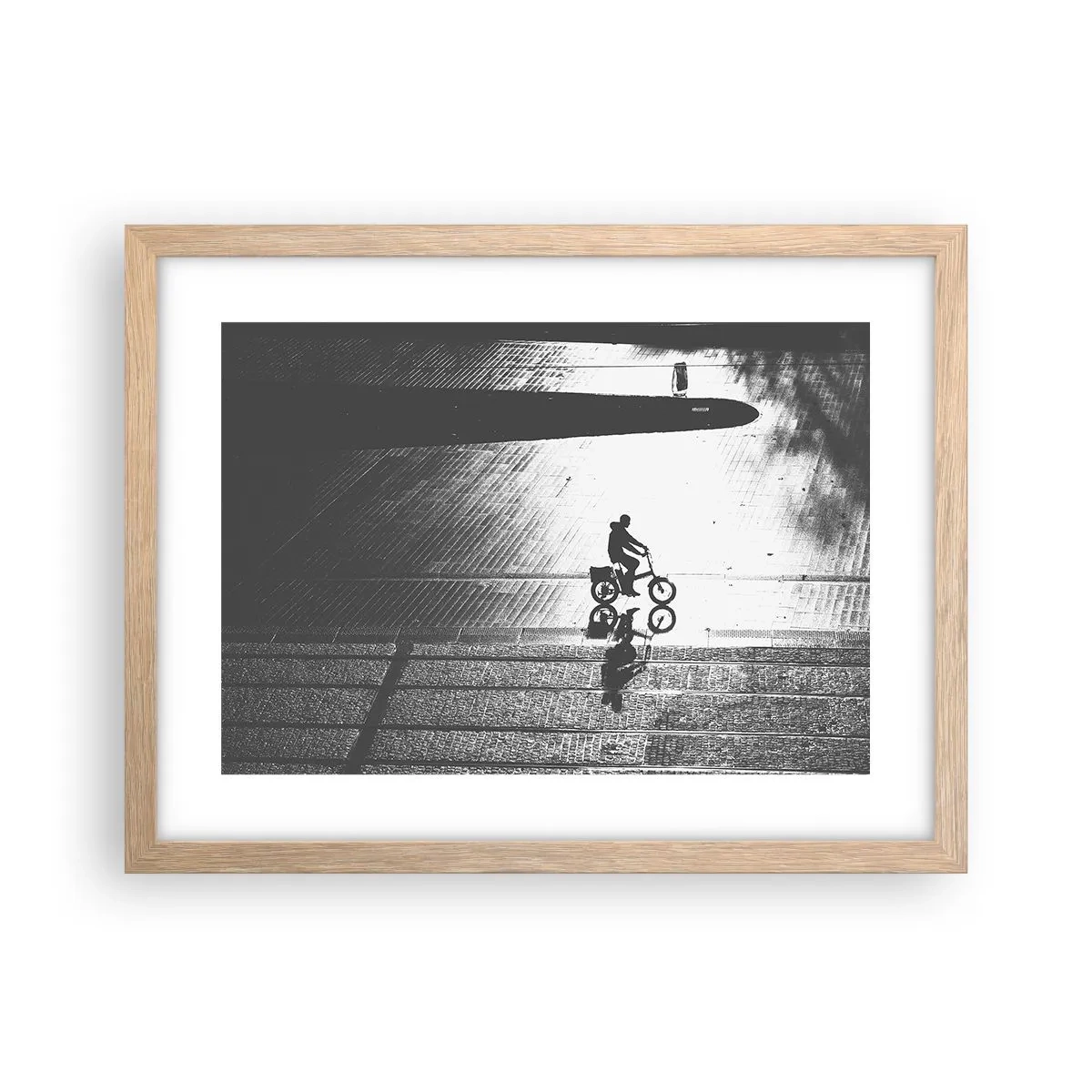 Poster in cornice rovere chiaro - Avanti, attraverso la città - 40x30 cm