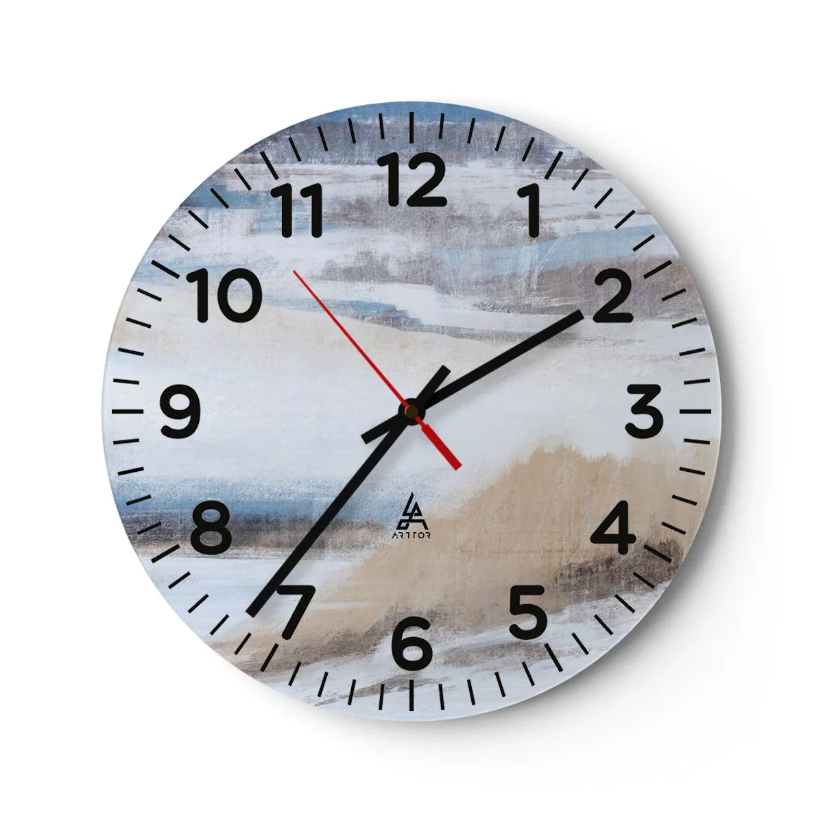Orologio da parete - Orologio in Vetro - Composizione invernale - 30x30 cm