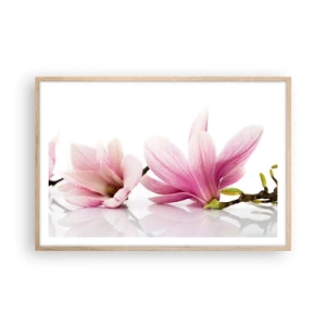 Poster in cornice rovere chiaro - Delicati come un soffio di primavera - 91x61 cm
