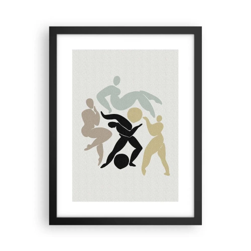 Poster in cornice nera - Movimento per la salute e per la bellezza - 30x40 cm