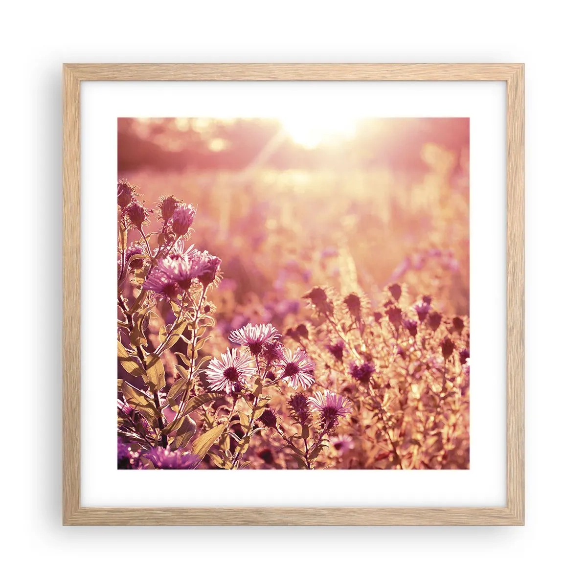 Poster in cornice rovere chiaro - Prima della fine dell'estate - 40x40 cm