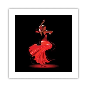 Poster - Lo spirito focoso del flamenco - 40x40 cm
