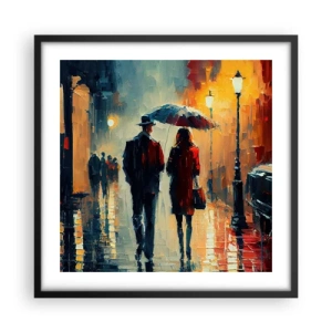 Poster in cornice nera - Love story cittadina - 50x50 cm