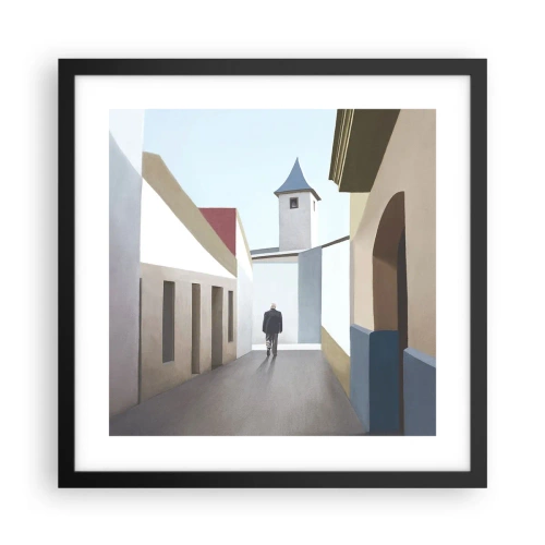 Poster in cornice nera - Passeggiata assolata - 40x40 cm