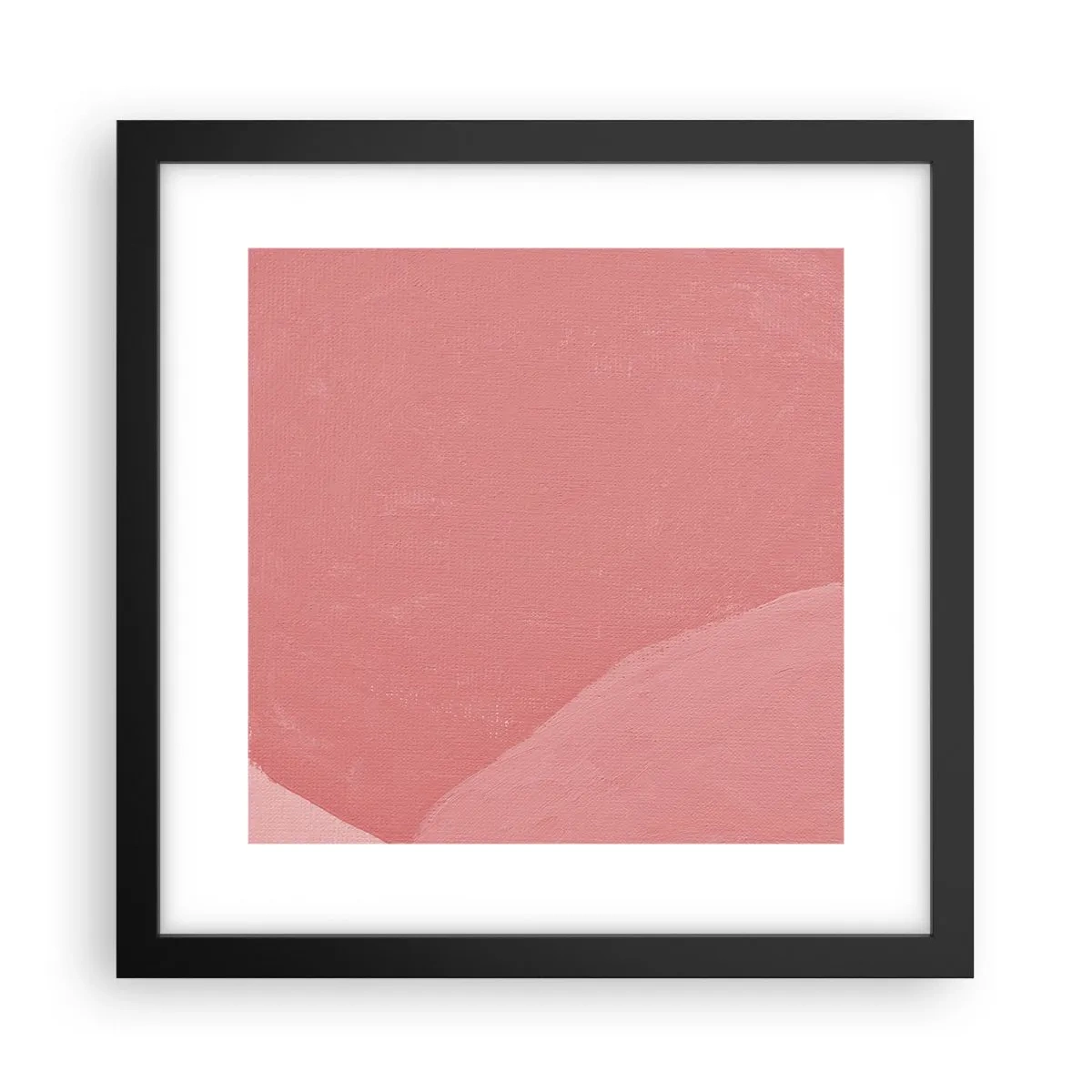 Poster in cornice nera - Composizione organica in rosa - 30x30 cm