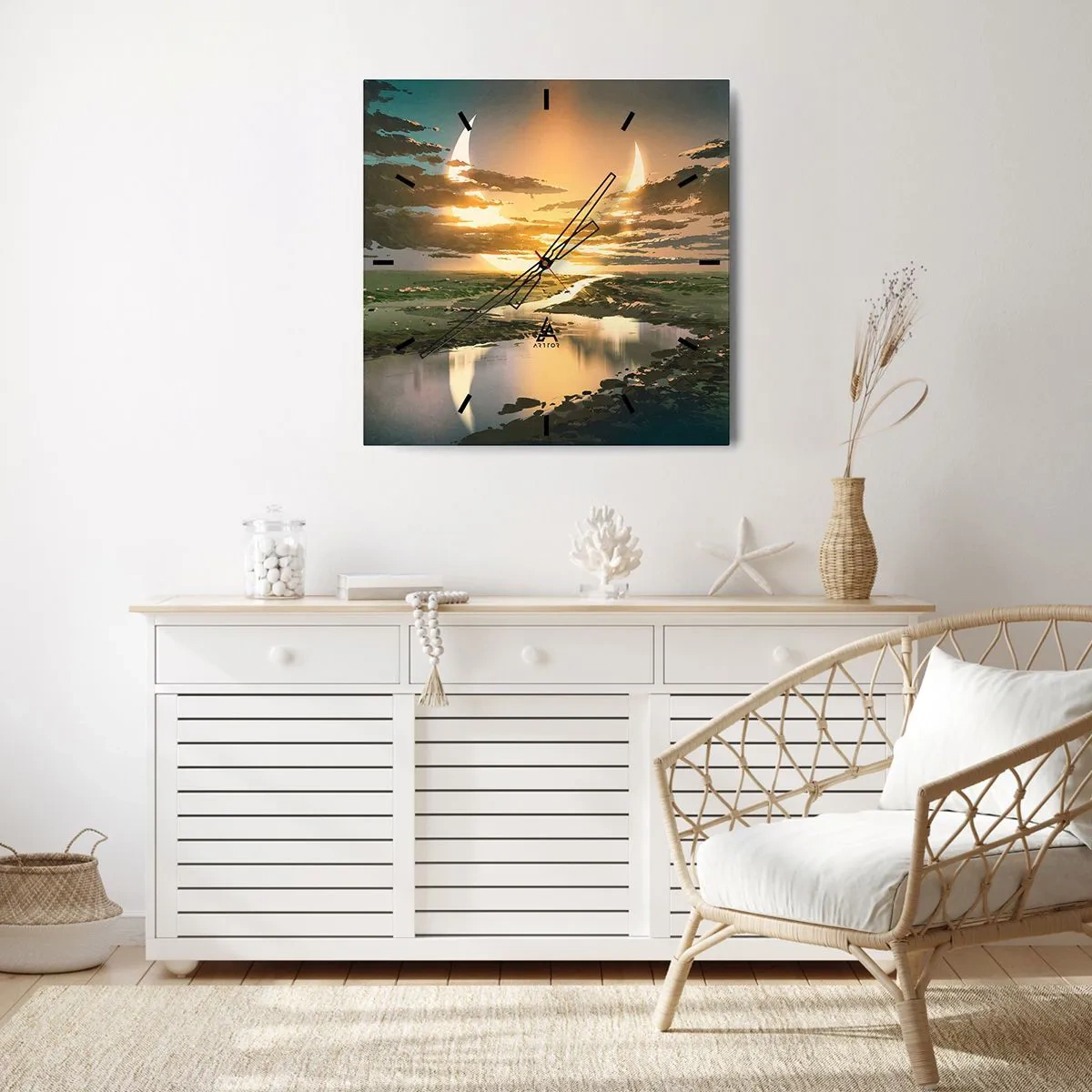 Orologio da parete - Orologio in Vetro - Da qualche parte in una galassia lontana - 30x30 cm