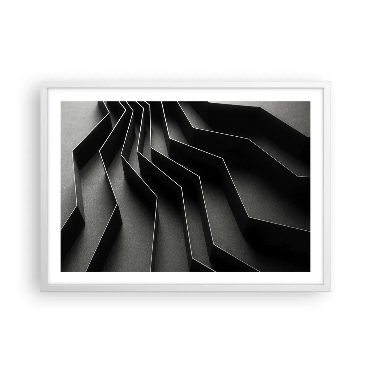 Poster in cornice bianca - Ordine tridimensionale - 70x50 cm