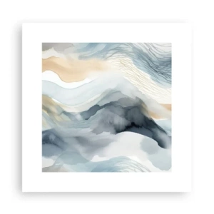 Poster - Astrazione nevosa e nebbiosa - 30x30 cm