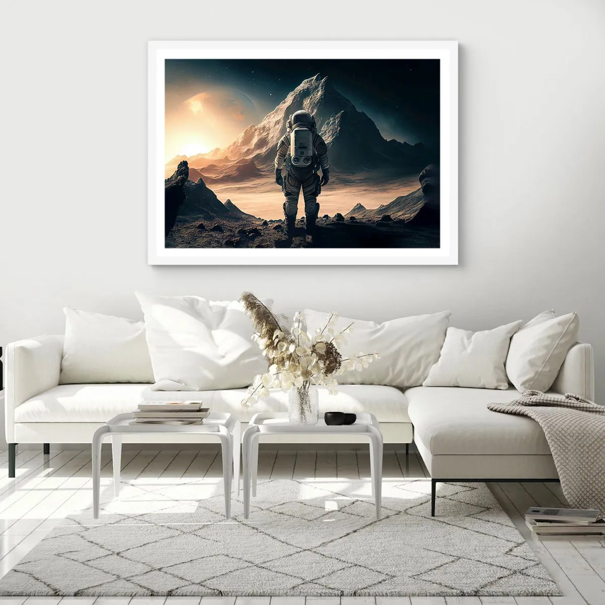 Poster in cornice bianca - Nuova sfida - 100x70 cm