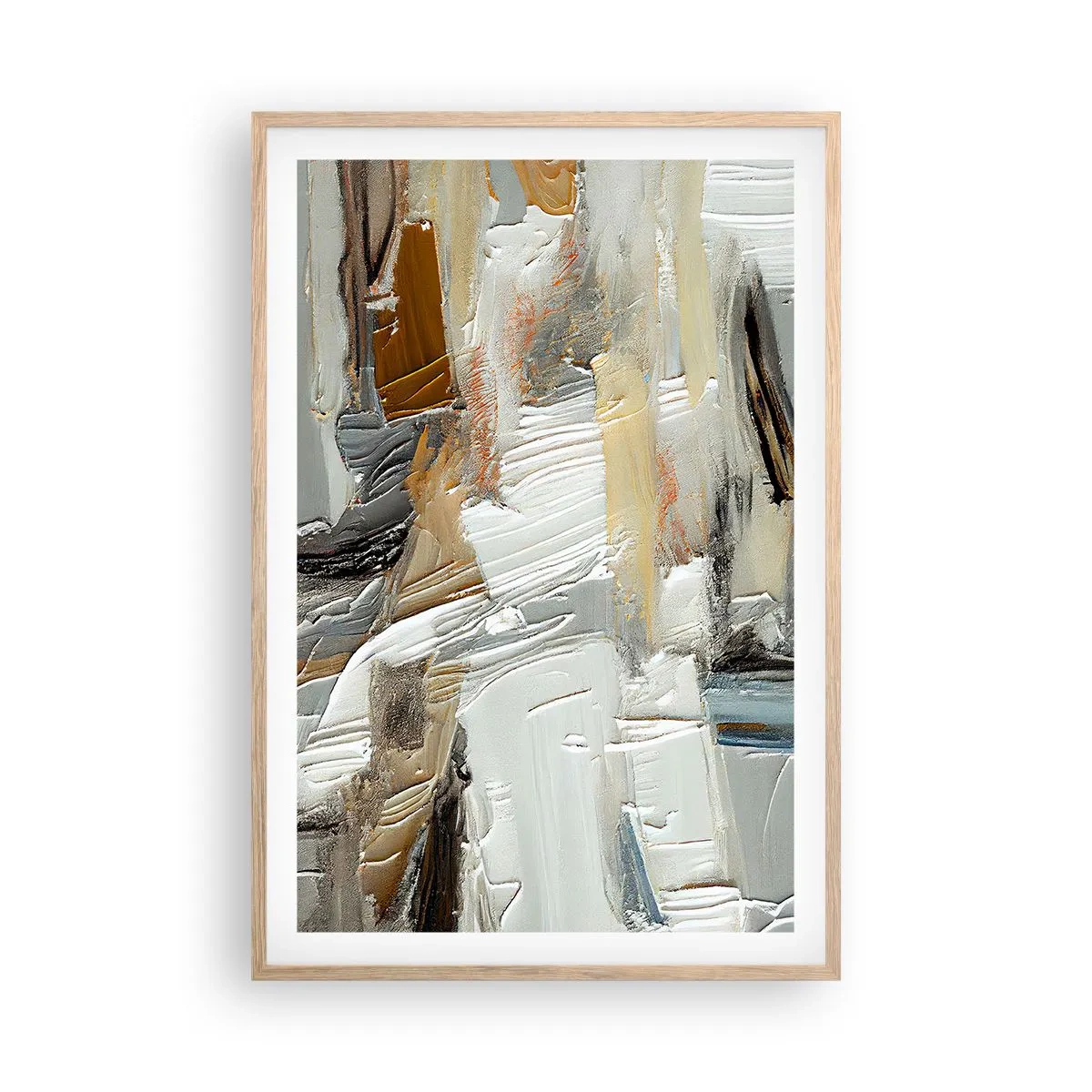 Poster in cornice rovere chiaro - Strati colorati - 61x91 cm