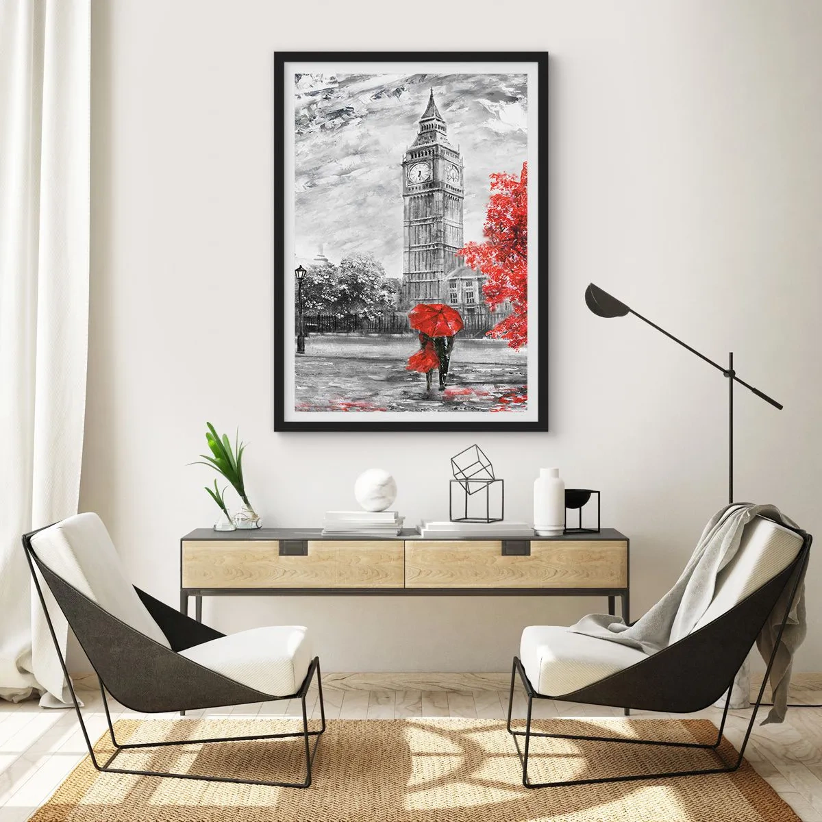Poster in cornice nera - Un giorno eccitante - 40x50 cm