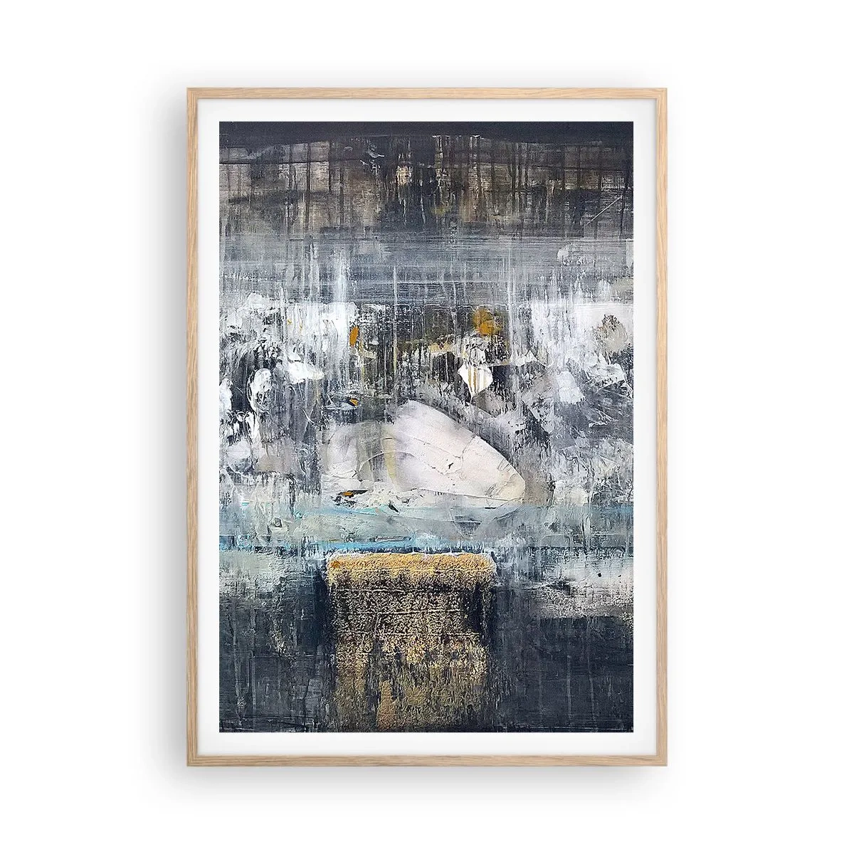 Poster in cornice rovere chiaro - Talvolta è facile, talvolta è difficile - 70x100 cm